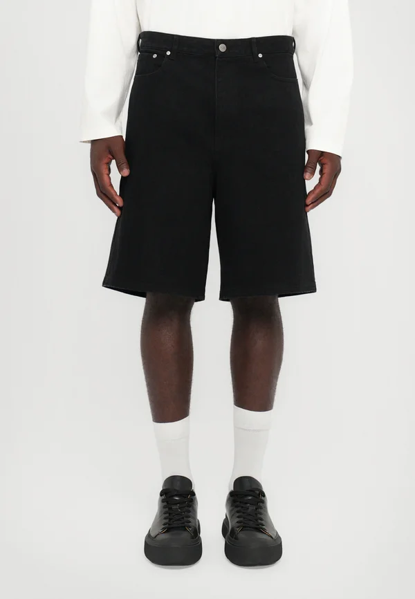 Denim shorts - black