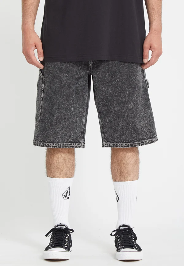 Denim shorts - light acid black