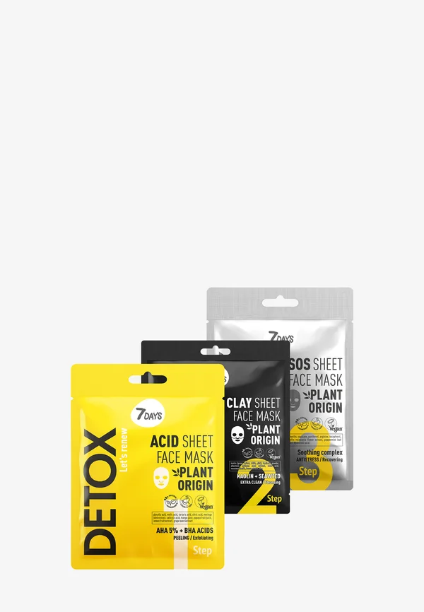 DETOX SET FOR PROFESSIONAL COMPLEX CARE (AHA, CLAY, SOS MASKS) - Skincare set