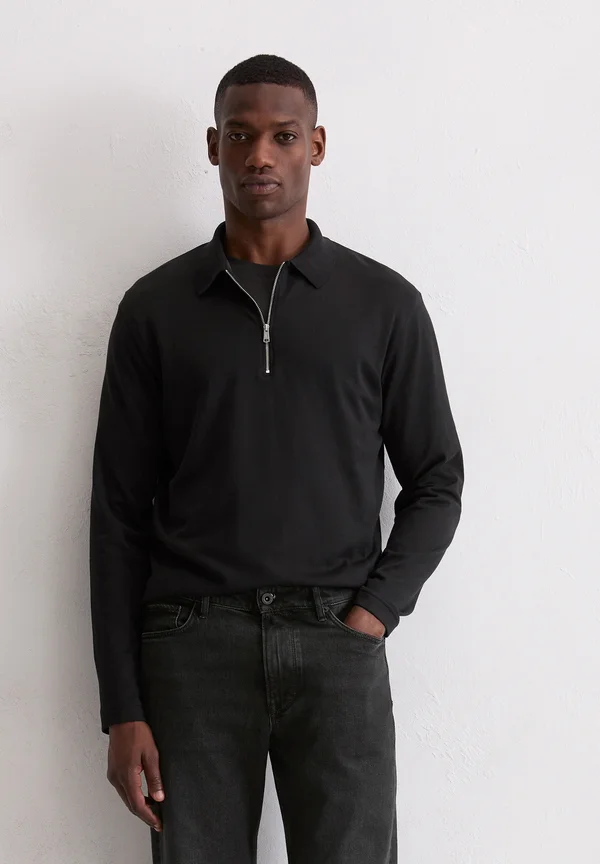 DFC REGULAR MIT FLACH - Long sleeved top - black