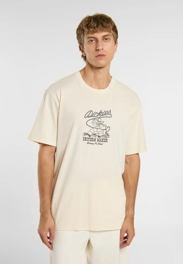 DICKIES ROPE CENTER LOGO - Print T-shirt - whitecap gray