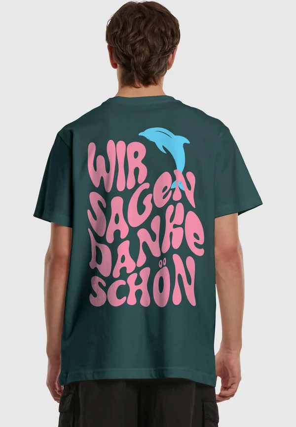 DIE FLIPPERS WIR SAGEN DANKE SCHÖN - Print T-shirt - bottlegreen
