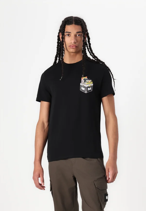 DIGGIN - Print T-shirt - black