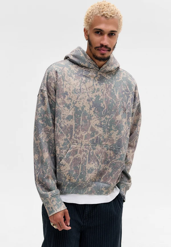 DIGITAL CAMO HOODIE - Sweatshirt - grey