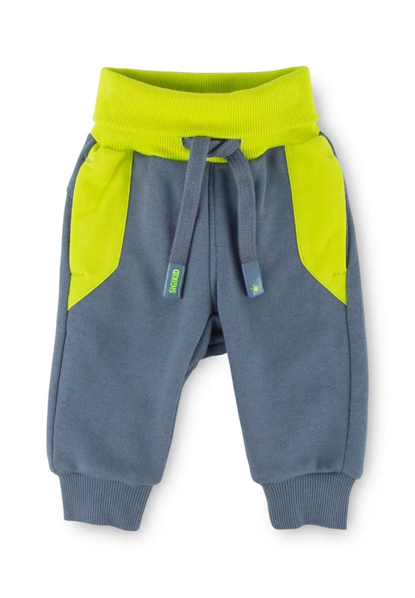 DINO - Tracksuit bottoms - blau neongelb