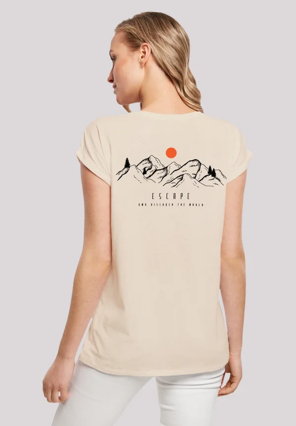 DISCOVER THE WORLD - Print T-shirt - whitesand