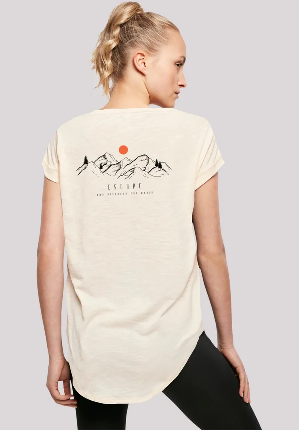 DISCOVER THE WORLD - Print T-shirt - whitesand