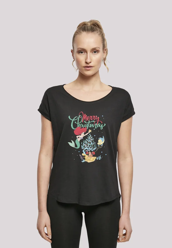 DISNEY ARIELLE DIE MEERJUNGFRAU MERRY CHRISTMAS  - Print T-shirt - black