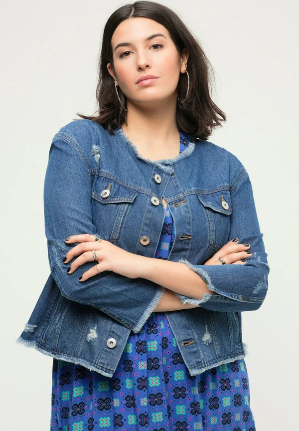 DISTRESSED  - Denim jacket - blue denim