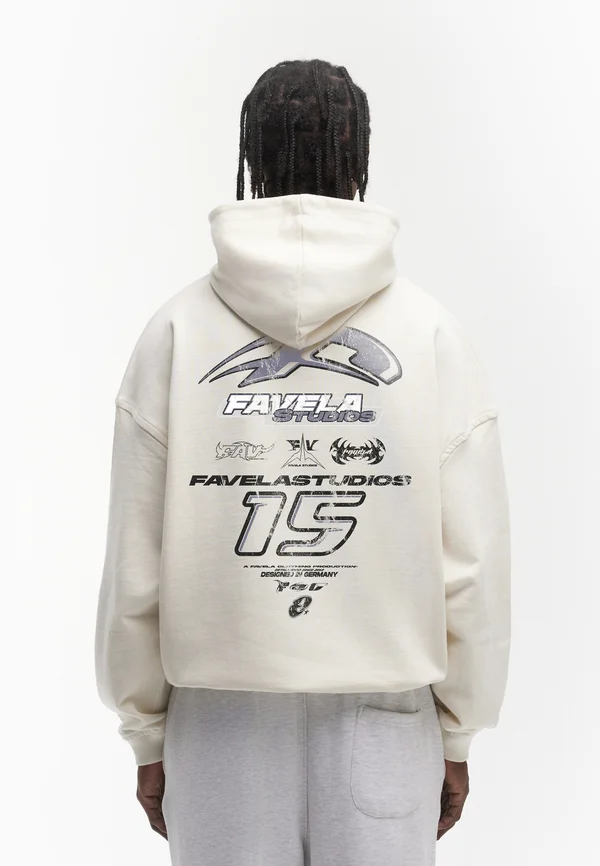 DISTRESSED HOODIE UNISEX - Hoodie - vanilla