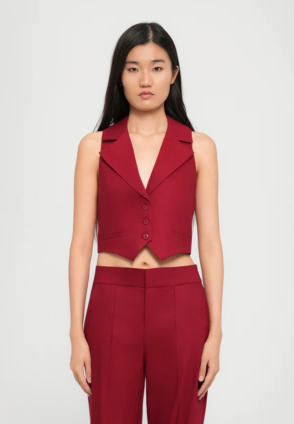 DONNA VEST - Waistcoat - dark cherry