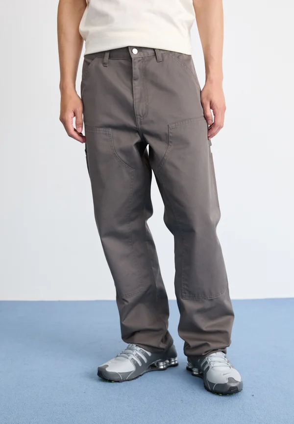 DOUBLE KNEE PANT - Trousers - porphyry rinsed