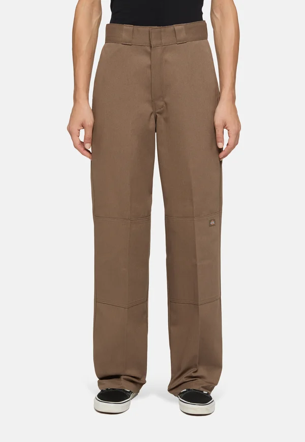 DOUBLE KNEE - Trousers - mushroom