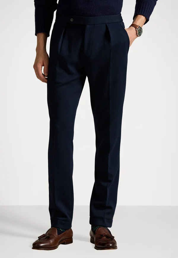 DOUBLE-KNIT SUIT TROUSER - Trousers - aviator navy