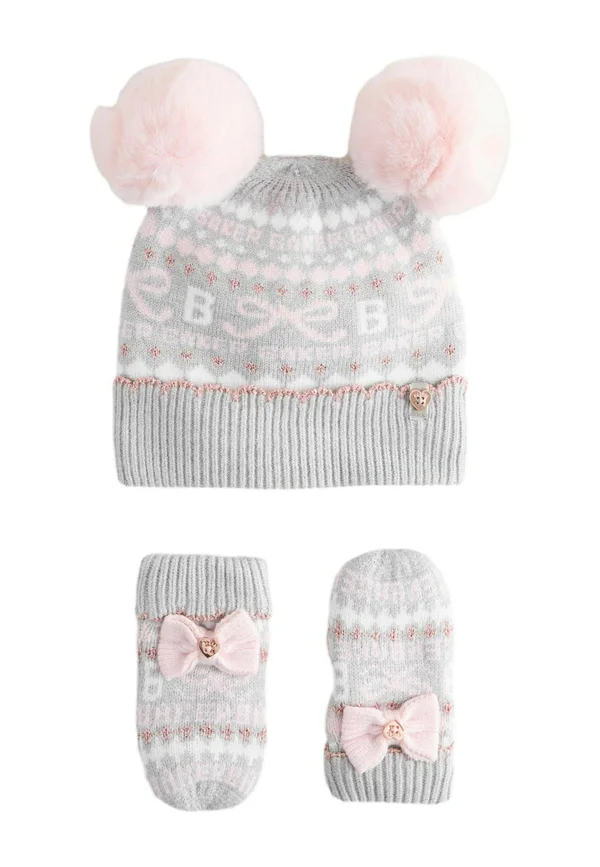 DOUBLE POM EARED SET - Beanie - fairisle