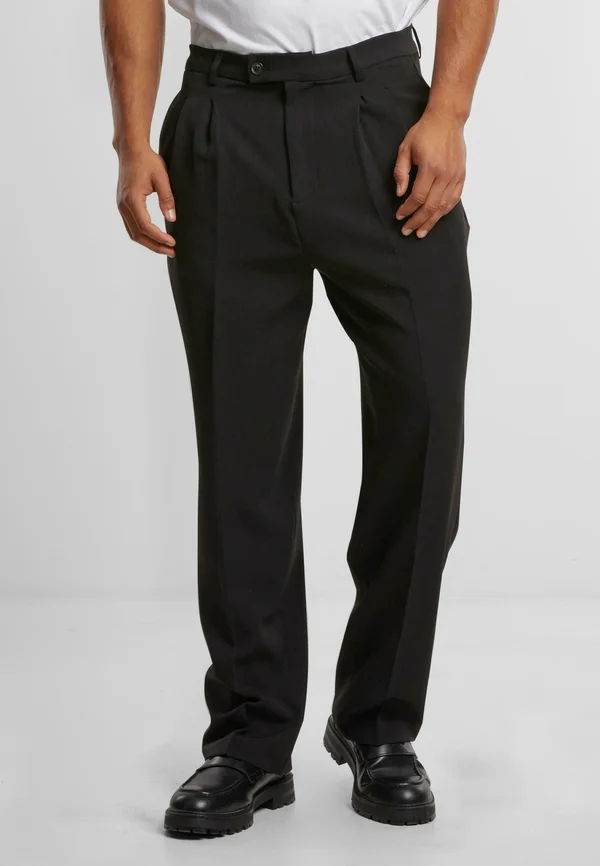 DOUBLE  - Trousers - black