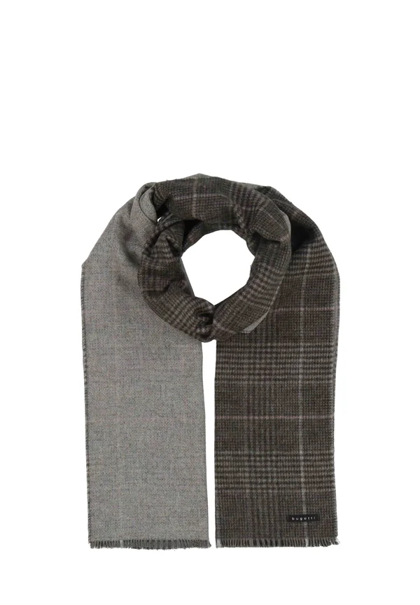 DOUBLEFACE MIT GLENCHECK KARO - Scarf - charcoal
