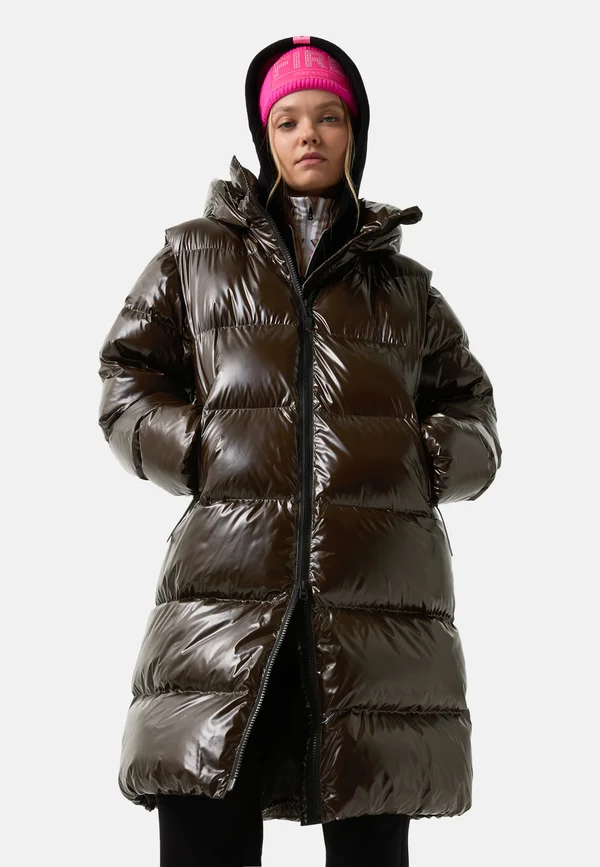 Down coat - chocolate