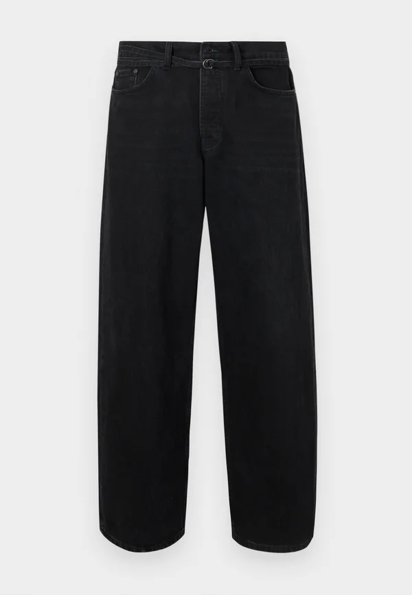 DOWN TO EARTH WIDE LEG UNISEX - Relaxed fit jeans - washed black