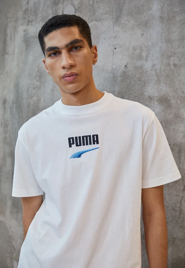 DOWNTOWN LOGO TEE - Print T-shirt - white