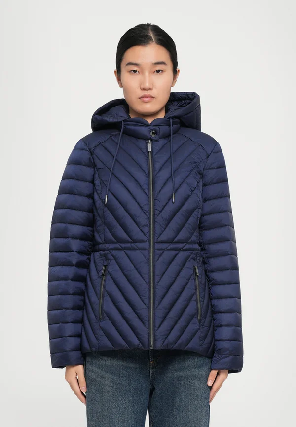 DRAWSTRING CHEVRON - Light jacket - midnight
