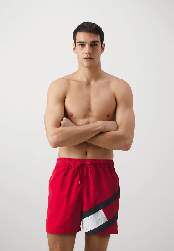 DRAWSTRING - Swimming shorts - red