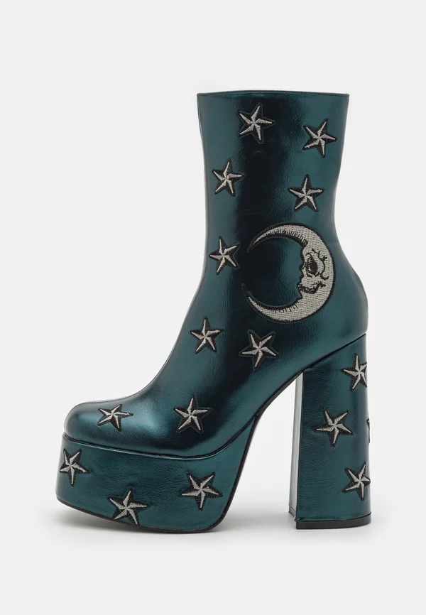 DREAMS OF MOONCRAFT TEAL BOOTS - Platform ankle boots - teal