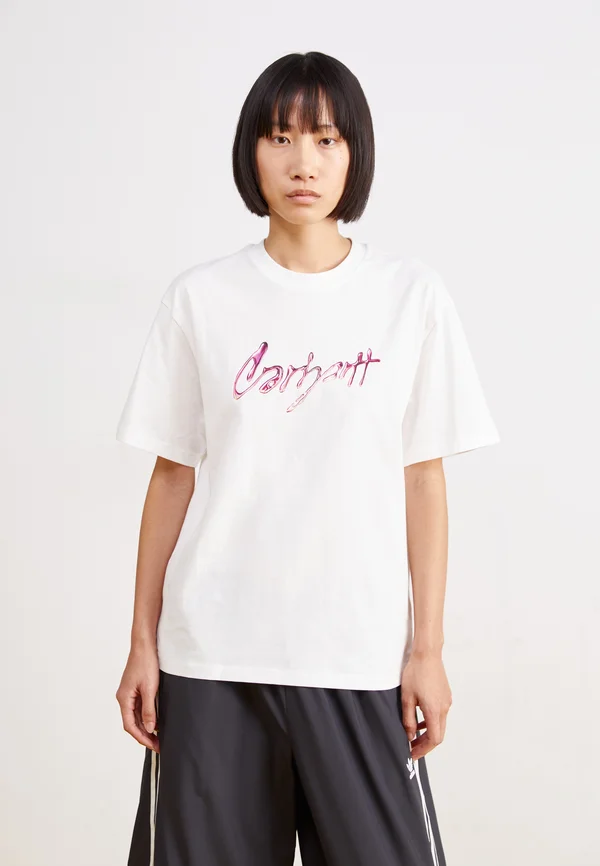 DRIP SCRIPT - Print T-shirt - white