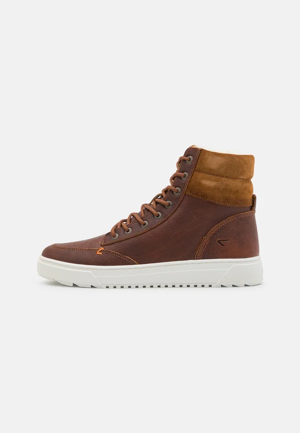 DUBLIN - High-top trainers - cognac/offwhite