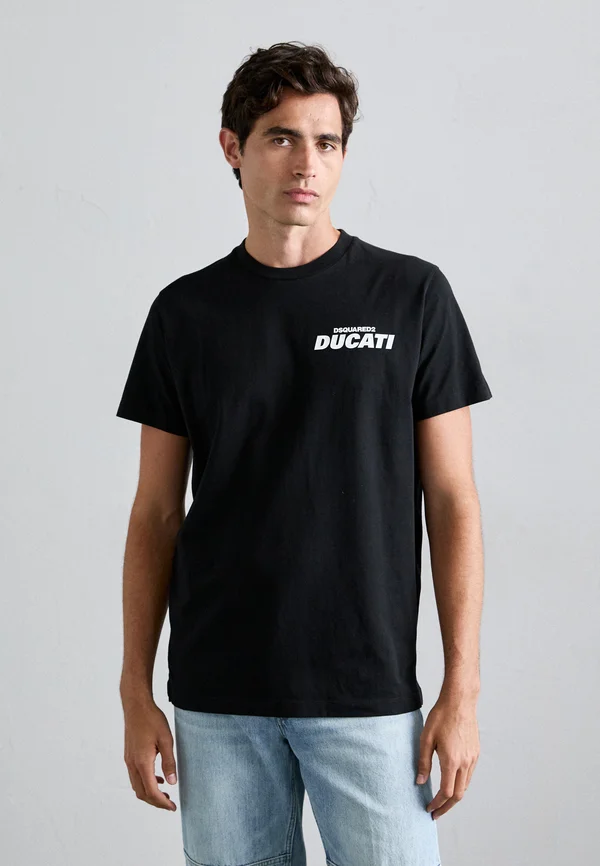 DUCATI CIGARETTE FIT TEE - Print T-shirt - black
