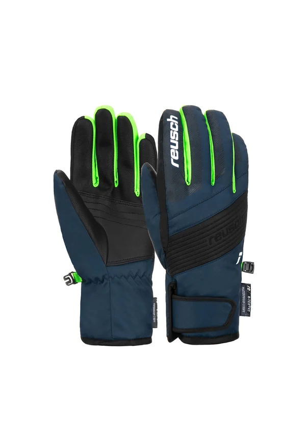 DUKE R-TEX® XT JUNIOR - Gloves - blck dres blue neon green