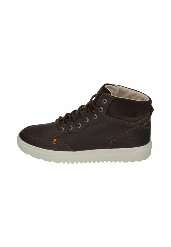 DUNDEE  - Lace-up ankle boots - dark brown white
