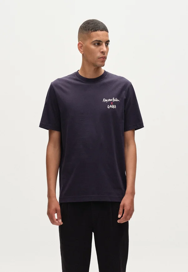DUNE KAY  - Print T-shirt - navy