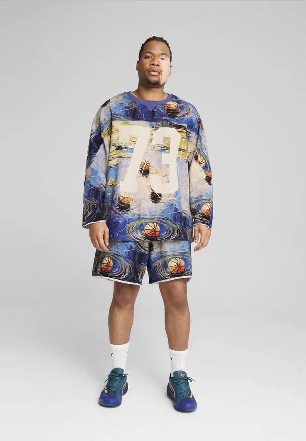 DYLAN EXHIBIT HOCKEY-INSPIRED BASKETBALL - Sweatshirt - vivid blue aop