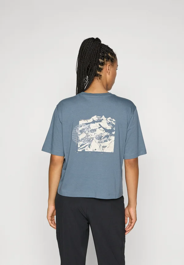 EAGLE GLACIER LOOSE - Print T-shirt - java blue