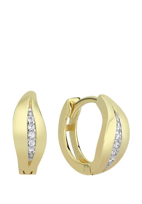 Earrings - weiß/gold