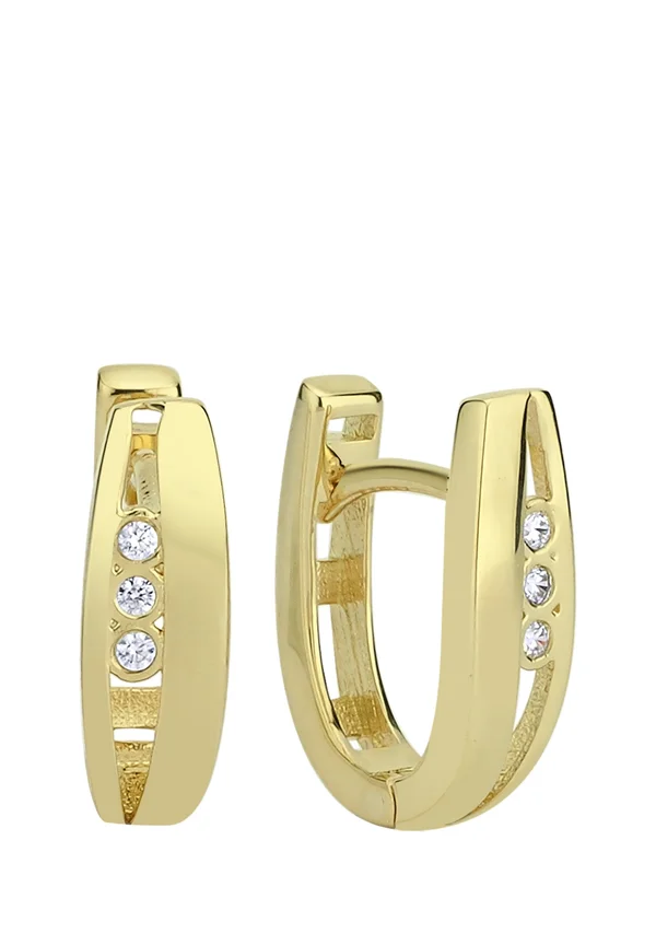 Earrings - weiß/gold