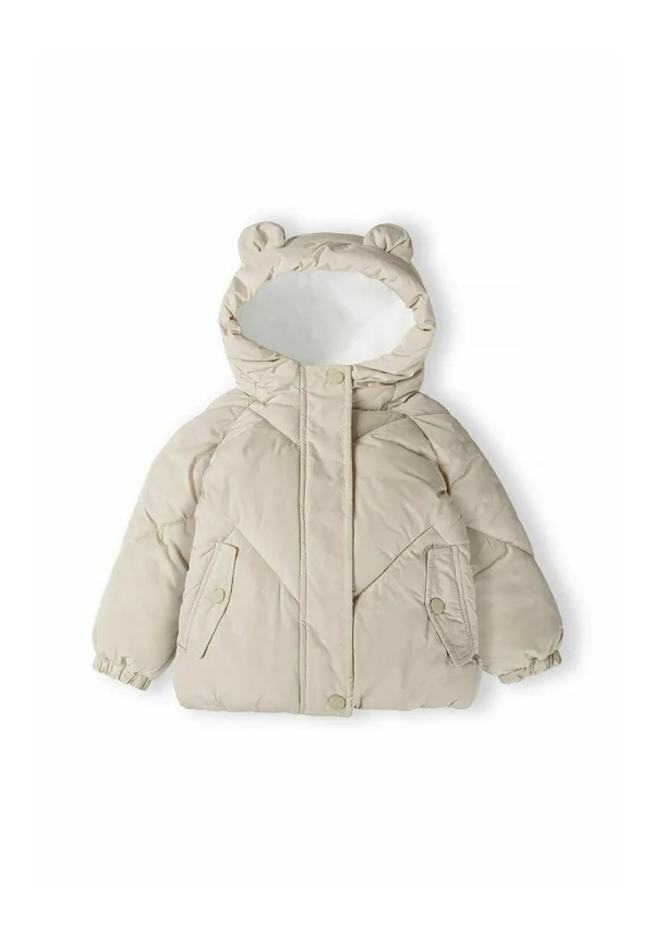 EARS DETAILD HOOD - Winter jacket - stone