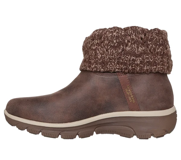 EASY GOING - Winter boots - chocolate microleather knit