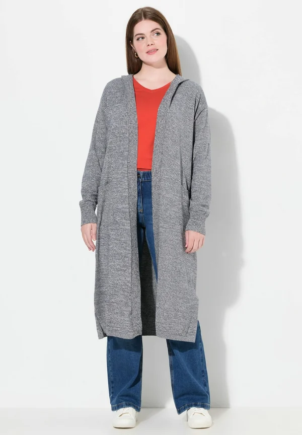 ECO LONGLINE OPEN SHAPE  - Cardigan - navy blue melange