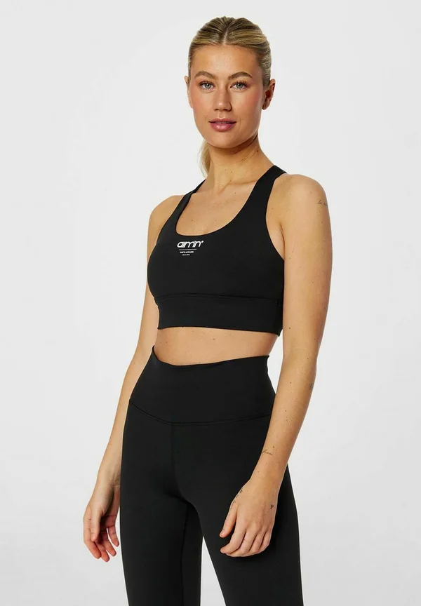 EDGE CORE RACERBACK - Medium support sports bra - black