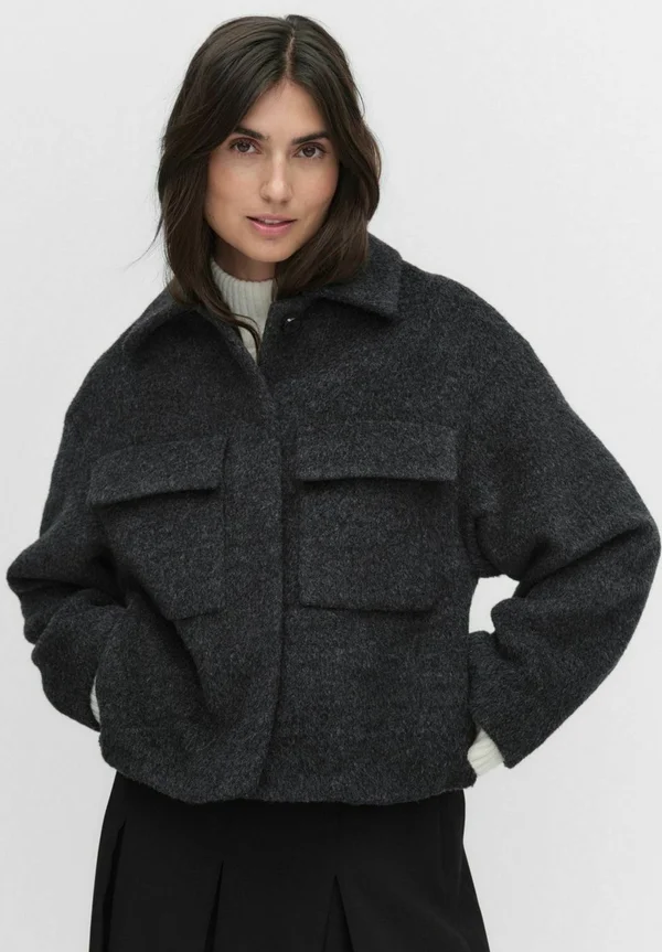 EDUARDA WOOL - Light jacket - dk grey melange