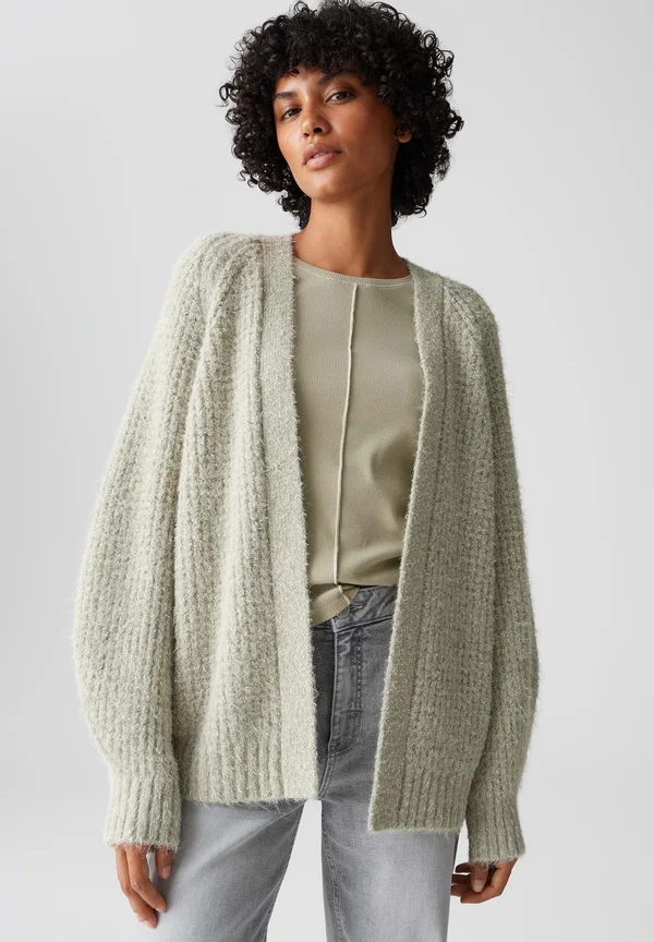 EFFECT LOCKERE PASSFORM - Cardigan - soft matcha