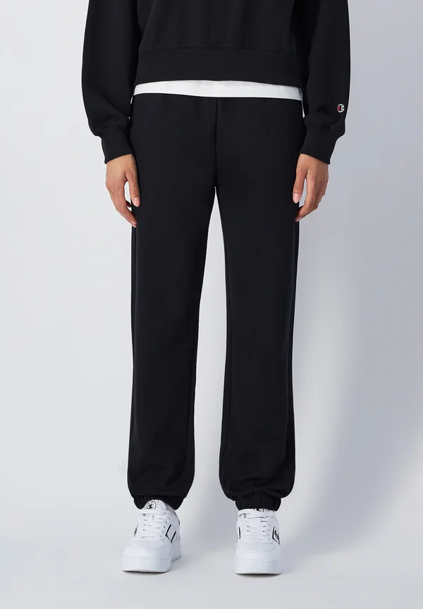 ELASTIC CUFF SCRIPT SHOP - Tracksuit bottoms - black