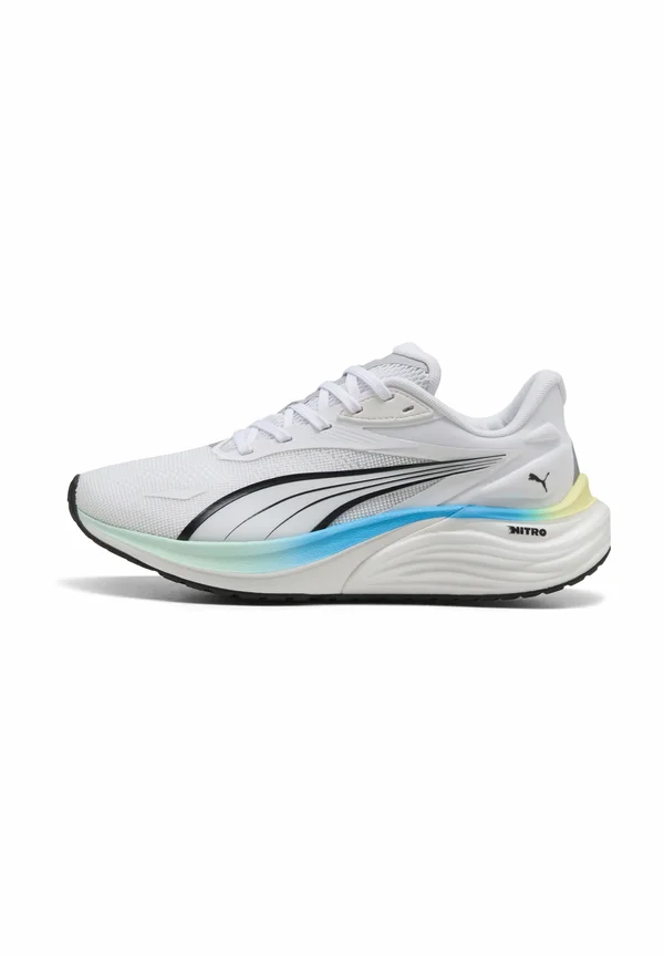 ELECTRIFY NITRO - Trail running shoes - white/mint melt/speed blue