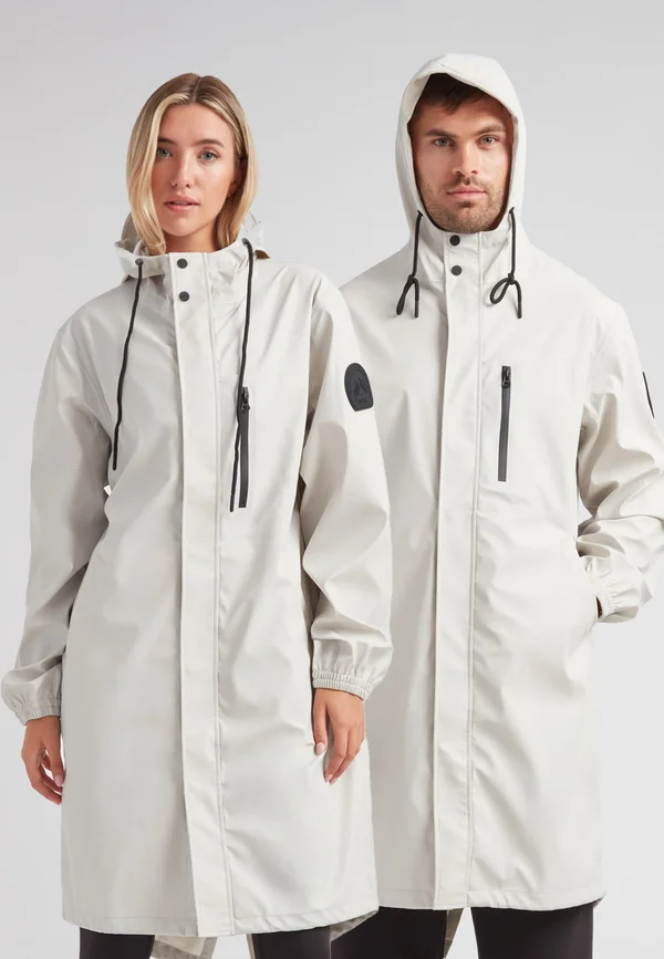 ELEMENTS LONGLINE HOODED RAINCOAT - Parka - OFF WHITE