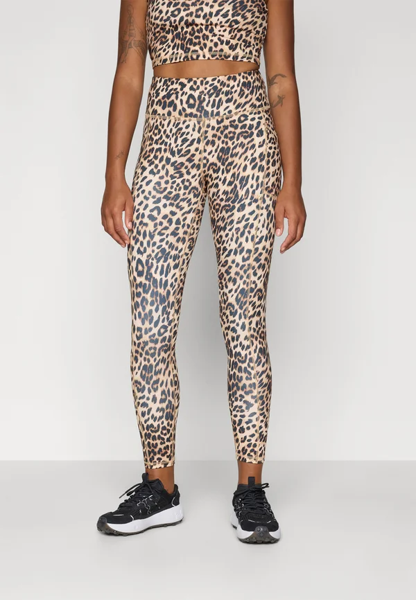 ELEVATE INTERLOCK HIGH WAIST PRINTED FITNESS WITH POCKETS - Leggings - roar whiskey