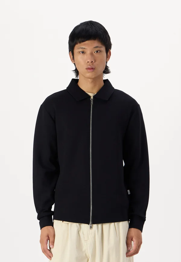 EMANUEL SOFT FULL NOOS - Zip-up sweatshirt - black