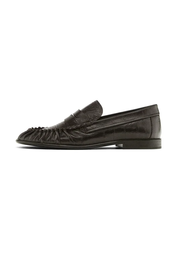 EMBOSSED LOAFERS - Slip-ons - dark brown