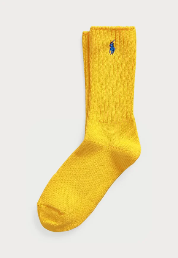 EMBROIDERED PONY CREW SOCKS - Socks - yellow